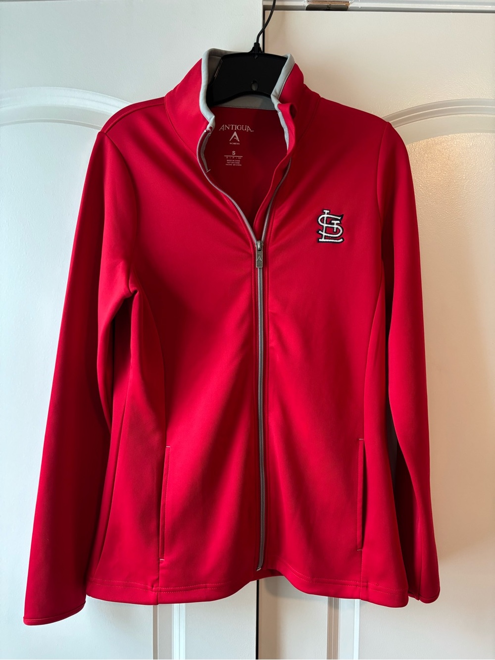 Antigua Women's Red Full-Zip Utility Jacket with St. Louis Embroidered Logo